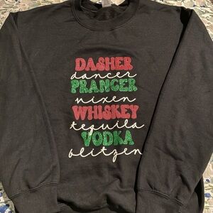 Gildan Black Sweatshirt with Festive Text Design